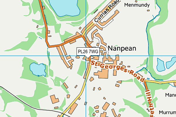 PL26 7WG map - OS VectorMap District (Ordnance Survey)