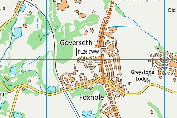 PL26 7WW map - OS VectorMap District (Ordnance Survey)