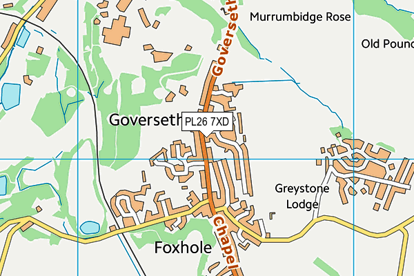 Foxhole Learning Academy map (PL26 7XD) - OS VectorMap District (Ordnance Survey)