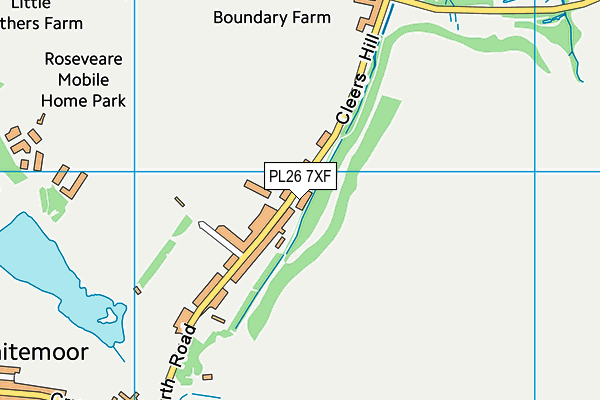 PL26 7XF map - OS VectorMap District (Ordnance Survey)