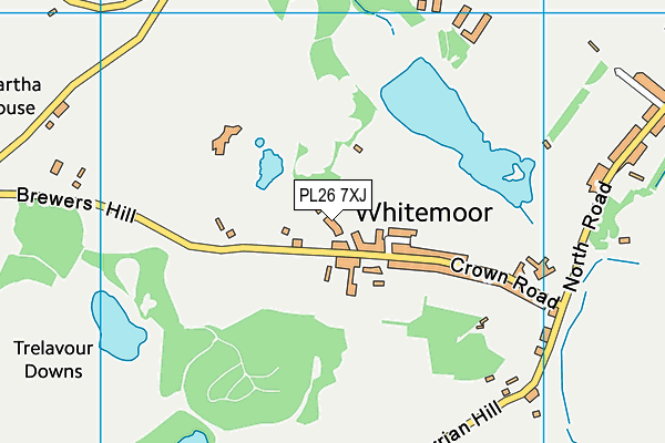 PL26 7XJ map - OS VectorMap District (Ordnance Survey)