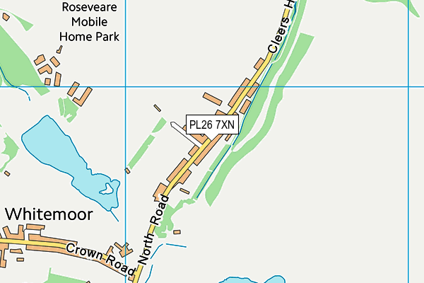 PL26 7XN map - OS VectorMap District (Ordnance Survey)