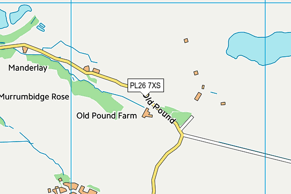 PL26 7XS map - OS VectorMap District (Ordnance Survey)