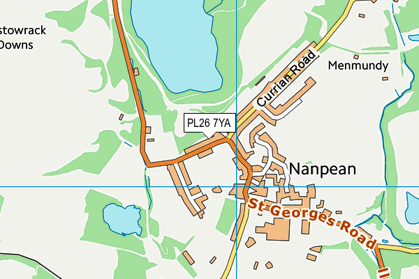 PL26 7YA map - OS VectorMap District (Ordnance Survey)