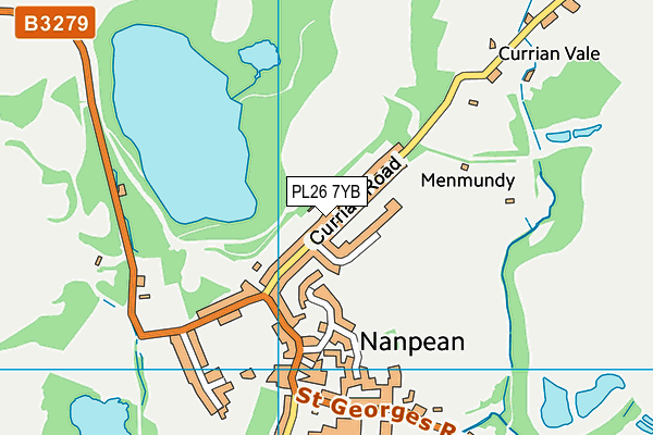 PL26 7YB map - OS VectorMap District (Ordnance Survey)