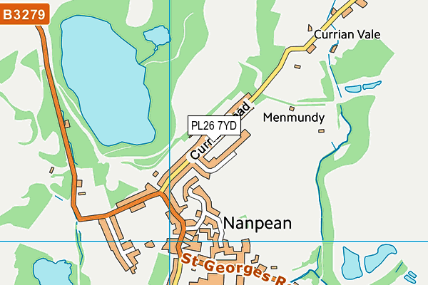 PL26 7YD map - OS VectorMap District (Ordnance Survey)