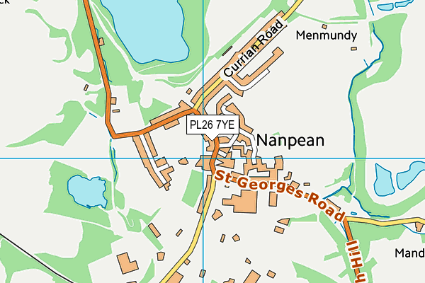 PL26 7YE map - OS VectorMap District (Ordnance Survey)