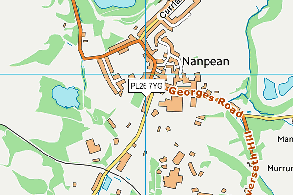 PL26 7YG map - OS VectorMap District (Ordnance Survey)