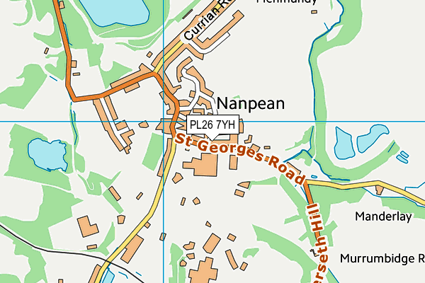 Nanpean Community Primary School map (PL26 7YH) - OS VectorMap District (Ordnance Survey)