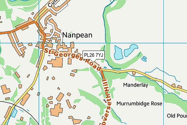 PL26 7YJ map - OS VectorMap District (Ordnance Survey)