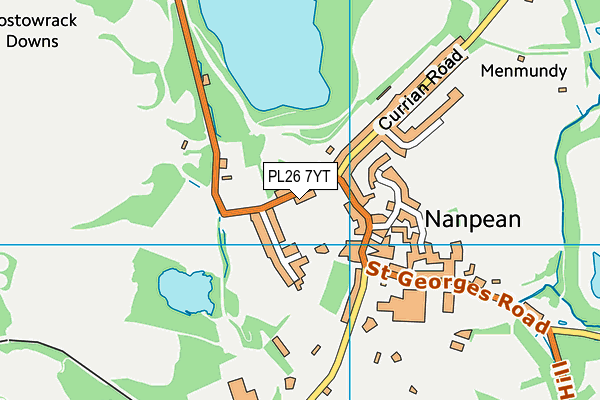 PL26 7YT map - OS VectorMap District (Ordnance Survey)