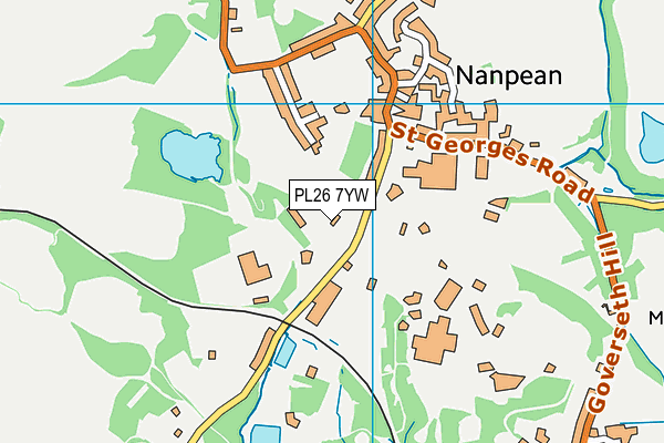 PL26 7YW map - OS VectorMap District (Ordnance Survey)