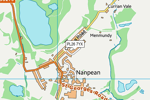 PL26 7YX map - OS VectorMap District (Ordnance Survey)
