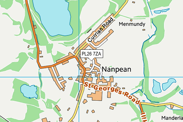 PL26 7ZA map - OS VectorMap District (Ordnance Survey)