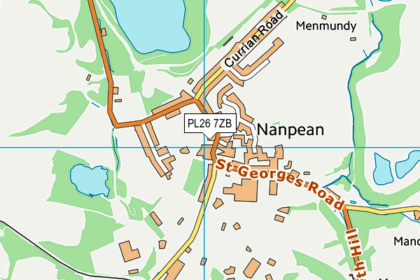 PL26 7ZB map - OS VectorMap District (Ordnance Survey)