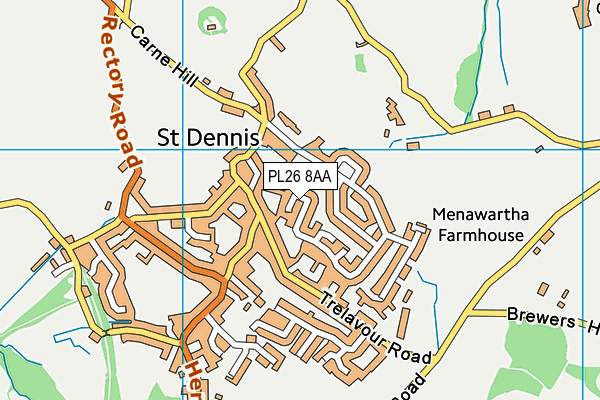 PL26 8AA map - OS VectorMap District (Ordnance Survey)
