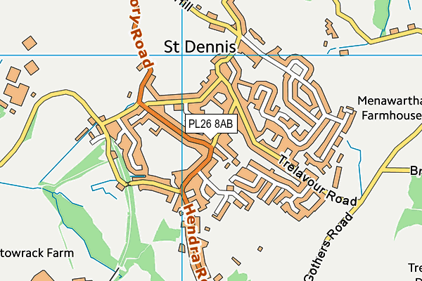 PL26 8AB map - OS VectorMap District (Ordnance Survey)