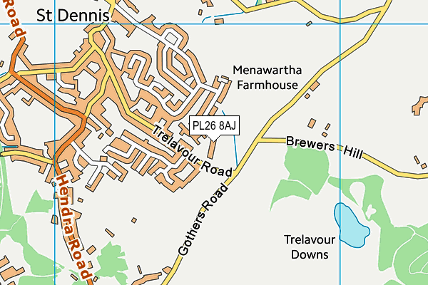 PL26 8AJ map - OS VectorMap District (Ordnance Survey)