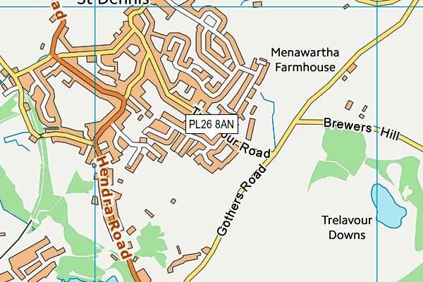 PL26 8AN map - OS VectorMap District (Ordnance Survey)