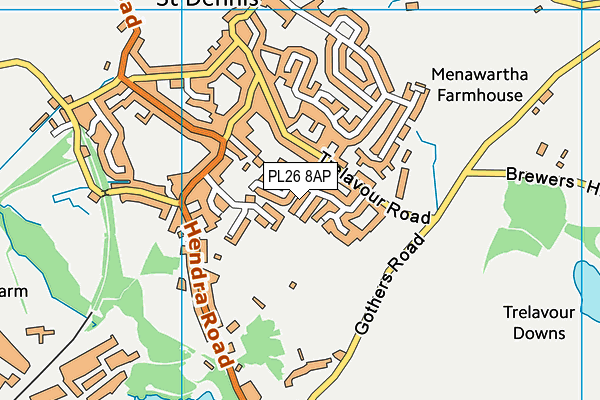 PL26 8AP map - OS VectorMap District (Ordnance Survey)