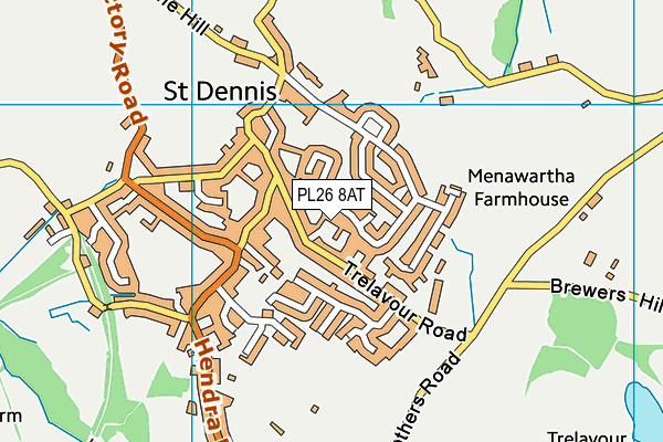 PL26 8AT map - OS VectorMap District (Ordnance Survey)