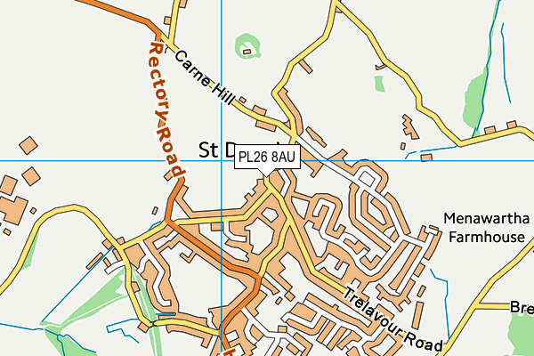 PL26 8AU map - OS VectorMap District (Ordnance Survey)