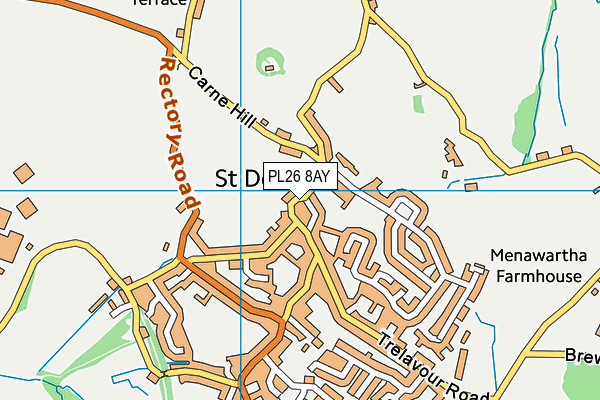 St Dennis Primary Academy map (PL26 8AY) - OS VectorMap District (Ordnance Survey)