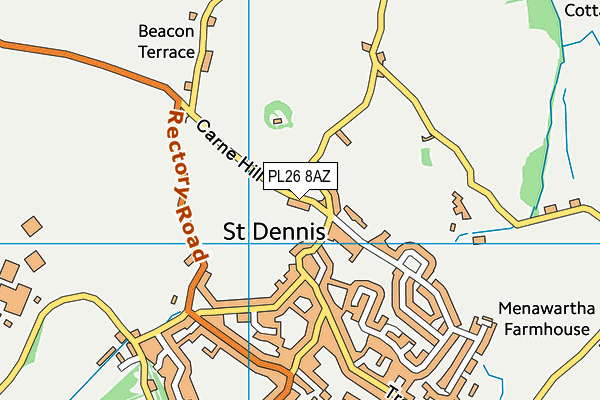 PL26 8AZ map - OS VectorMap District (Ordnance Survey)