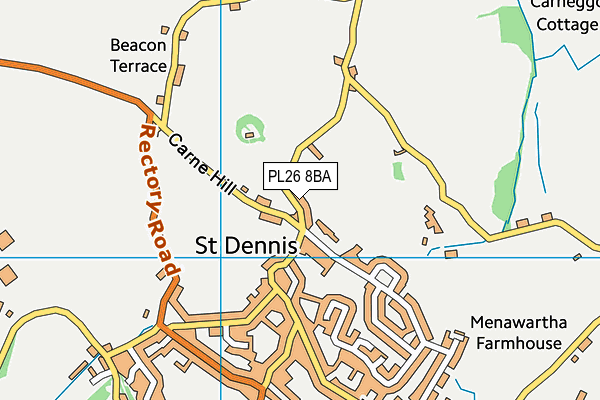 PL26 8BA map - OS VectorMap District (Ordnance Survey)