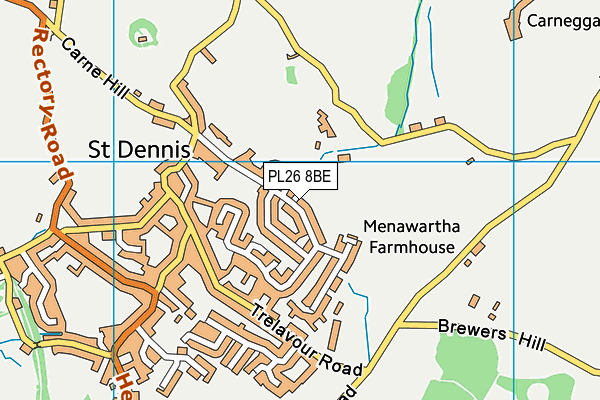 PL26 8BE map - OS VectorMap District (Ordnance Survey)