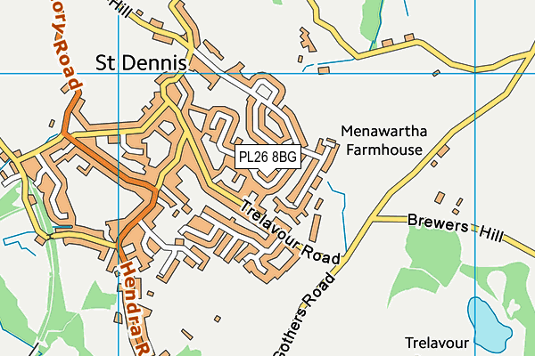 PL26 8BG map - OS VectorMap District (Ordnance Survey)
