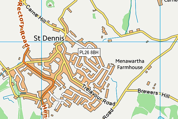 PL26 8BH map - OS VectorMap District (Ordnance Survey)