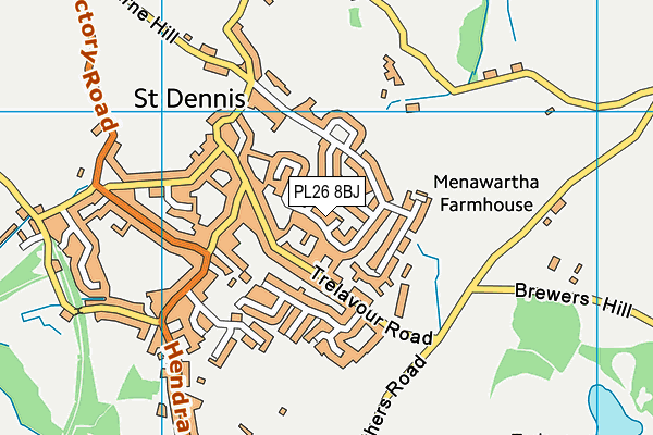 PL26 8BJ map - OS VectorMap District (Ordnance Survey)