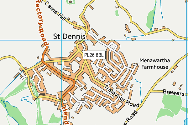 PL26 8BL map - OS VectorMap District (Ordnance Survey)