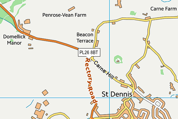 PL26 8BT map - OS VectorMap District (Ordnance Survey)