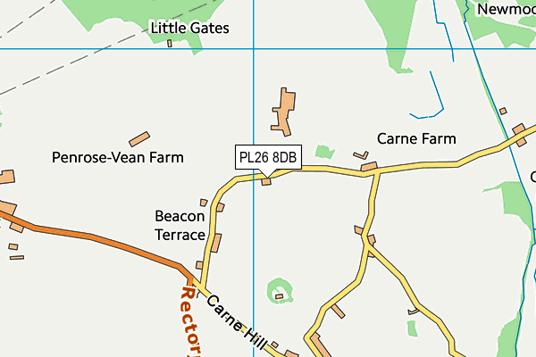 PL26 8DB map - OS VectorMap District (Ordnance Survey)