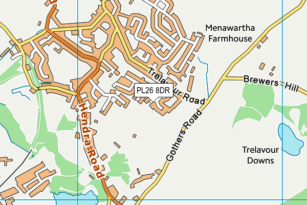 PL26 8DR map - OS VectorMap District (Ordnance Survey)