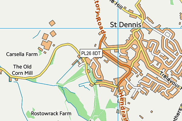 Boscawen Park (St Austell) map (PL26 8DT) - OS VectorMap District (Ordnance Survey)