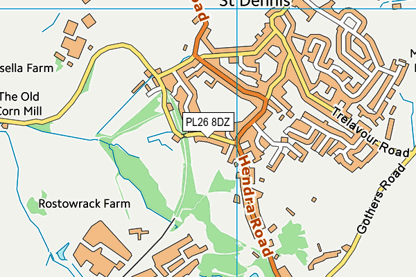 PL26 8DZ map - OS VectorMap District (Ordnance Survey)