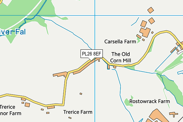 PL26 8EF map - OS VectorMap District (Ordnance Survey)