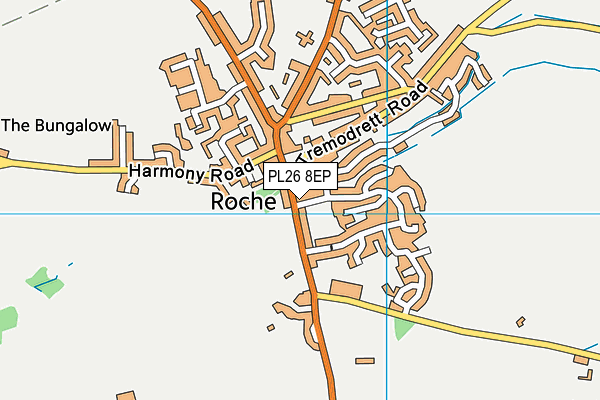 Roche Community Primary School map (PL26 8EP) - OS VectorMap District (Ordnance Survey)