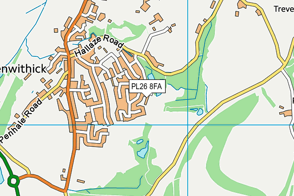 PL26 8FA map - OS VectorMap District (Ordnance Survey)