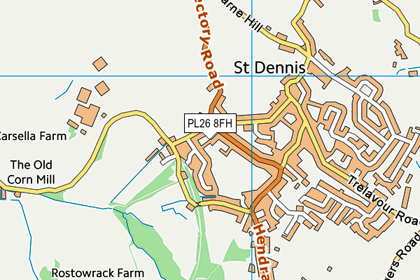 PL26 8FH map - OS VectorMap District (Ordnance Survey)