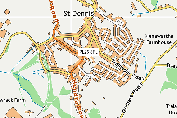 PL26 8FL map - OS VectorMap District (Ordnance Survey)