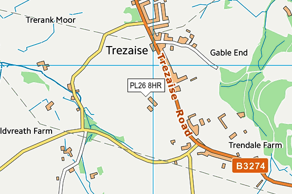 PL26 8HR map - OS VectorMap District (Ordnance Survey)