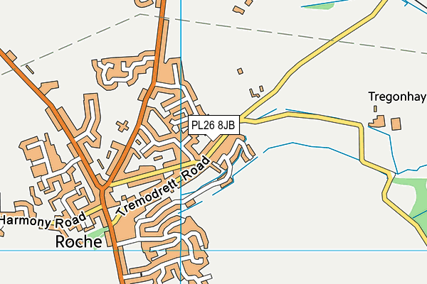 PL26 8JB map - OS VectorMap District (Ordnance Survey)