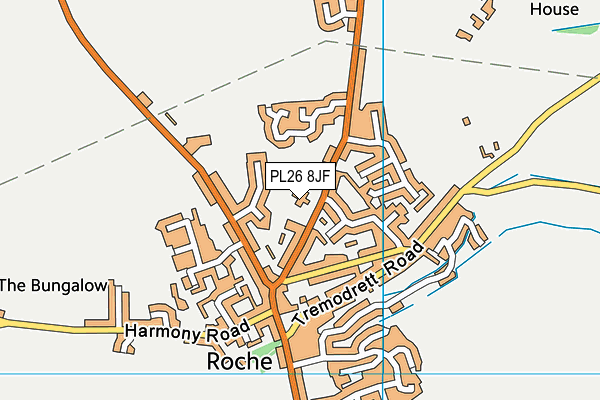 PL26 8JF map - OS VectorMap District (Ordnance Survey)