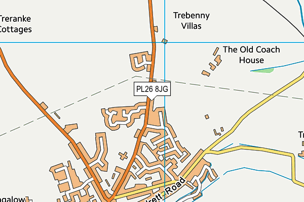 PL26 8JG map - OS VectorMap District (Ordnance Survey)