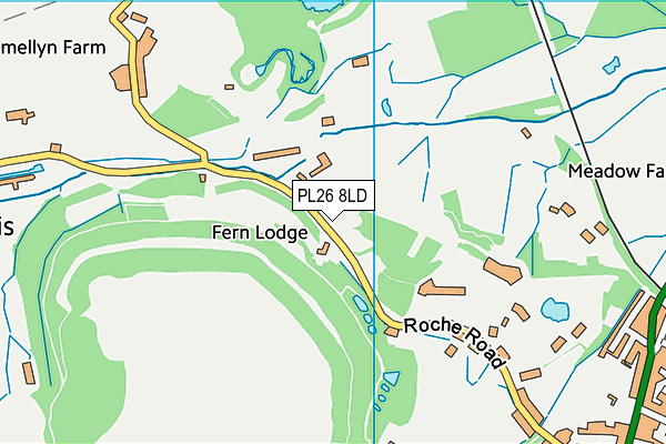 PL26 8LD map - OS VectorMap District (Ordnance Survey)