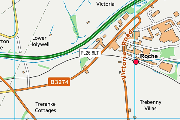 PL26 8LT map - OS VectorMap District (Ordnance Survey)